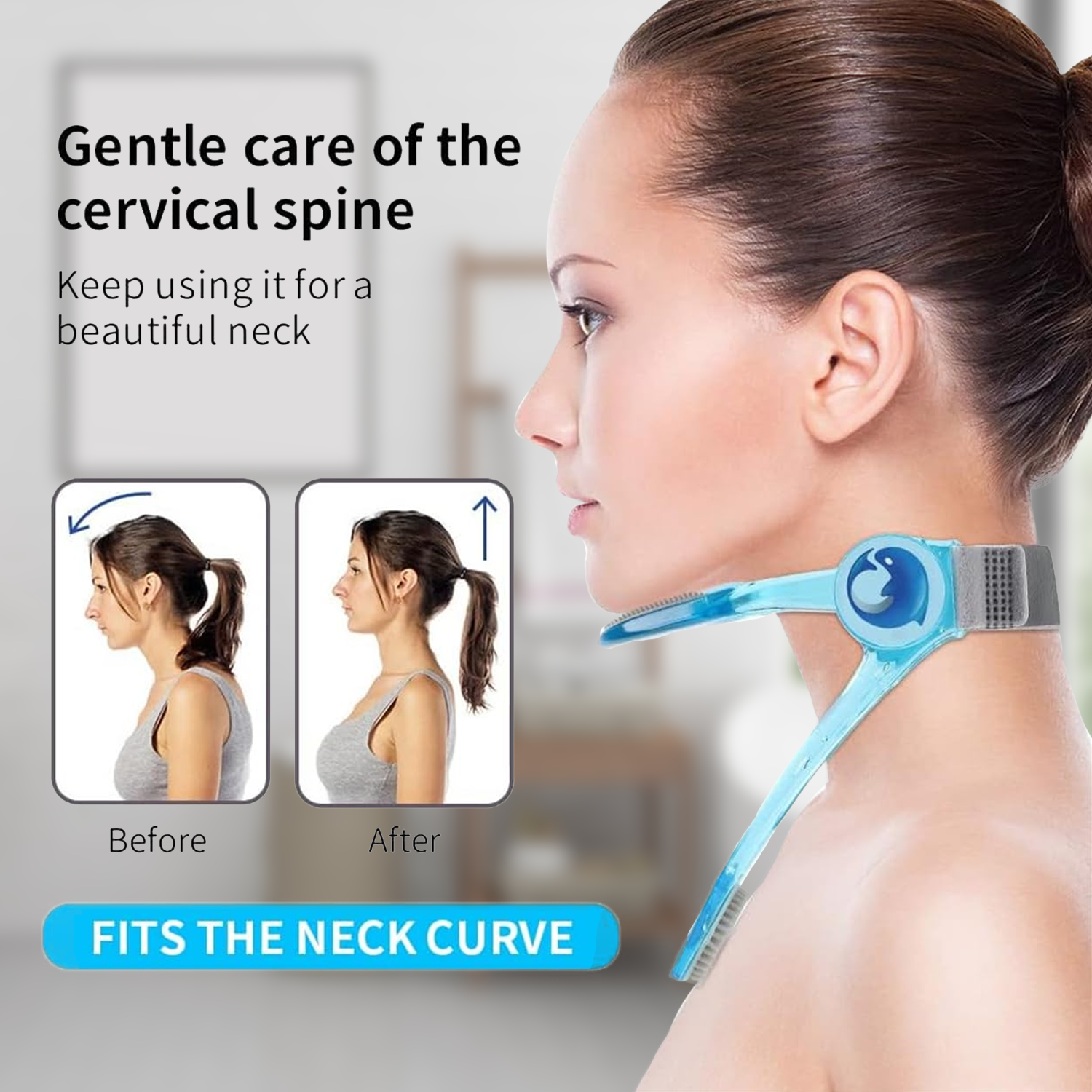 Neck Support Brace – Adjustable Cervical Traction Collar for Decompression & Pain Relief Health Care - Tophatter Daily Deals