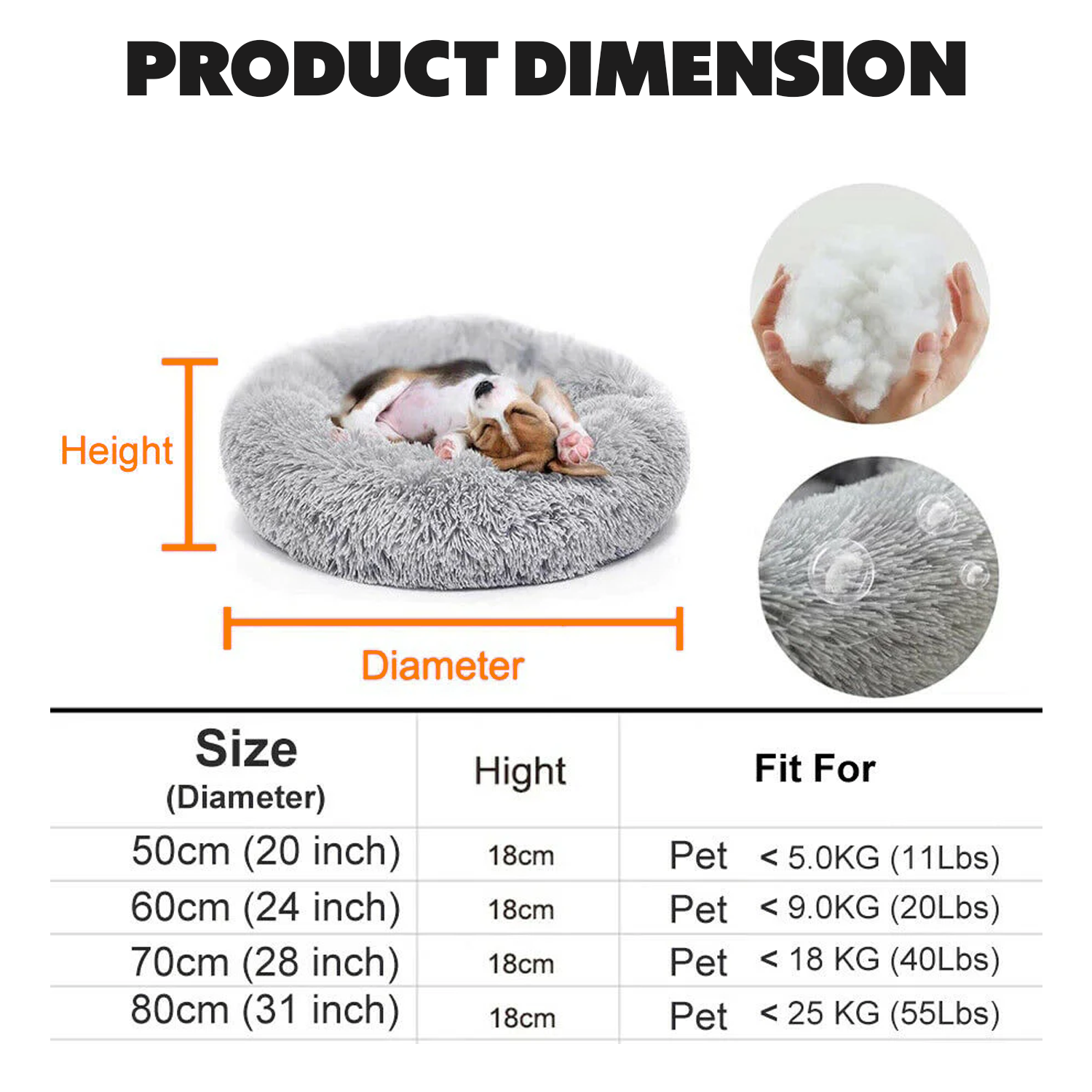 Donut Dog Bed – Anti-Anxiety Round Pet Bed for Cozy Sleep & Joint Support Donut dog bed - Tophatter Daily Deals