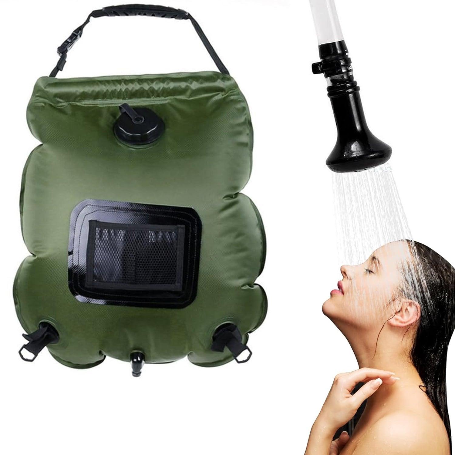 Solar Power Camping Shower - Portable Shower Camping Hiking Solar Shower Bag Outdoor Heating Bathing Shower Home - Tophatter Daily Deals