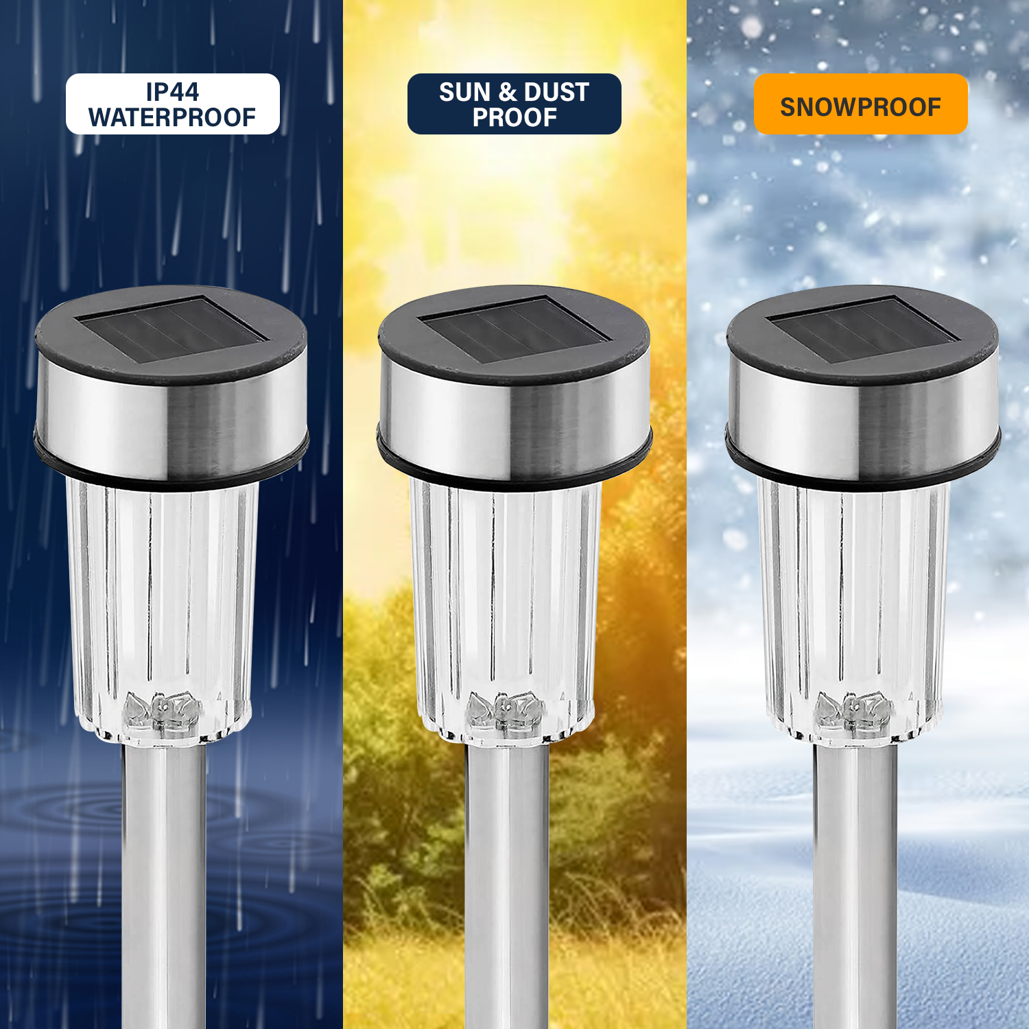 Solar Powered Garden Stake Lights – 10pcs Outdoor LED Pathway Lights for Yard, Lawn & Flower Beds Garden Lighting Accessories - Tophatter Daily Deals