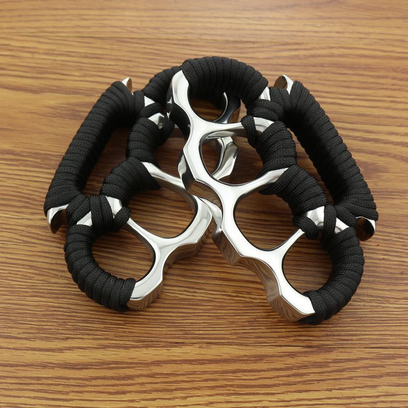Solid Thickened Pure Steel Knuckle Duster Window Breaker Defense Boxing Protector EDC Tool - Tophatter Daily Deals