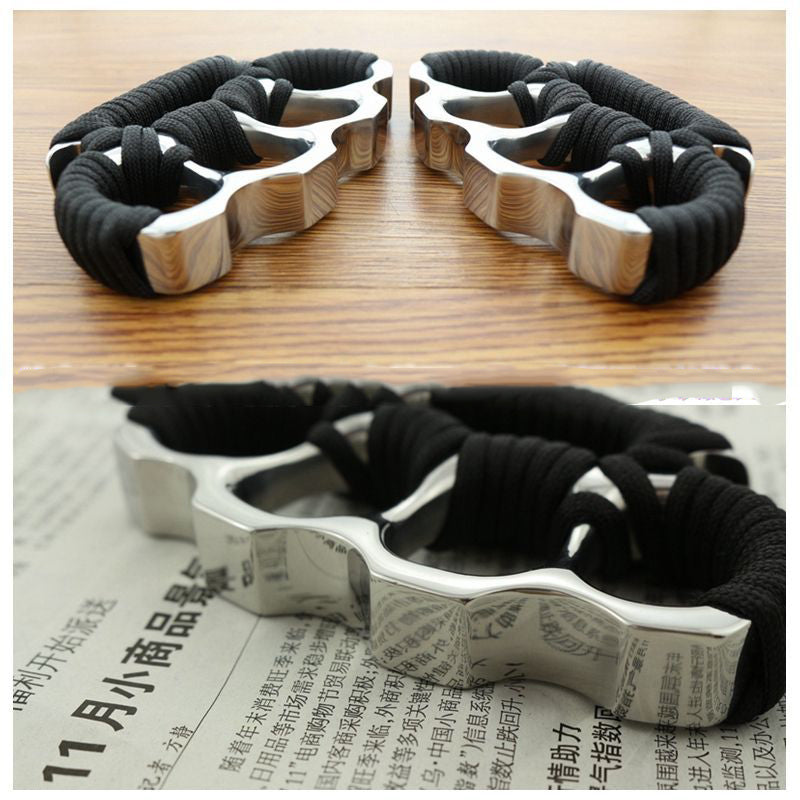 Solid Thickened Pure Steel Knuckle Duster Window Breaker Defense Boxing Protector EDC Tool - Tophatter Daily Deals