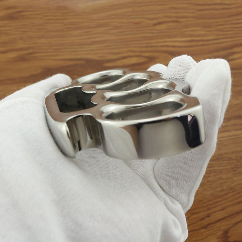 Solid Thickened Pure Steel Knuckle Duster Window Breaker Defense Boxing Protector EDC Tool - Tophatter Daily Deals