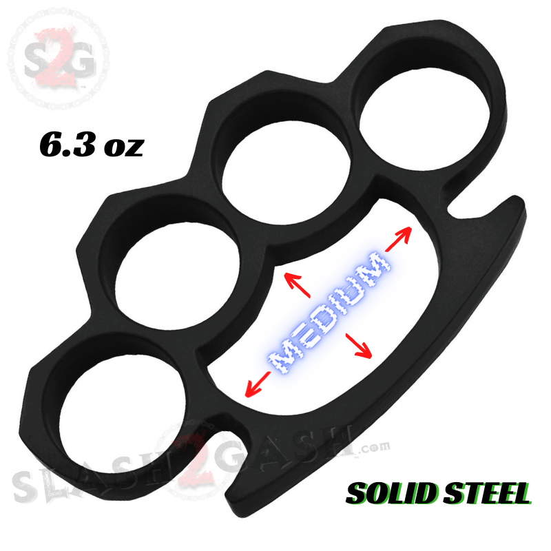 Crown Knuckles Solid Steel Open Paper Weight - 3 Sizes, asst. colors Medium Standard - Black Belt Buckle - Tophatter Daily Deals