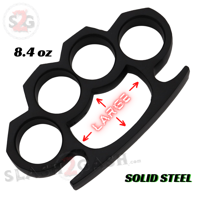 Large Crown Knuckles Solid Steel Paper Weight - Black Large - Black Belt Buckle - Tophatter Daily Deals