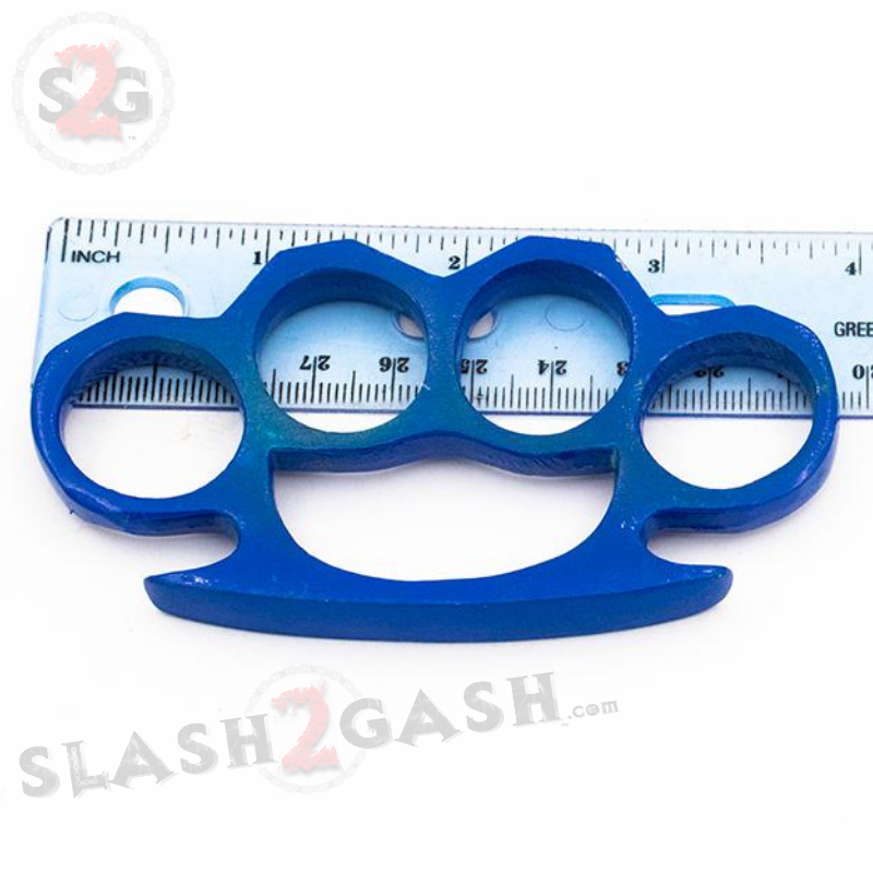 Small Crown Knuckles Solid Steel Paper Weight - Blue Belt Buckle - Tophatter Daily Deals