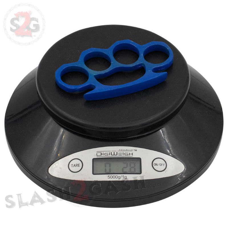 Small Crown Knuckles Solid Steel Paper Weight - Blue Belt Buckle - Tophatter Daily Deals