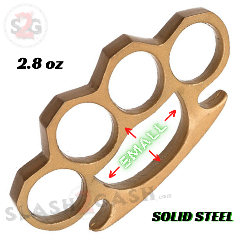 Small Crown Knuckles Solid Steel Paper Weight - Gold Small - Gold Belt Buckle - Tophatter Daily Deals