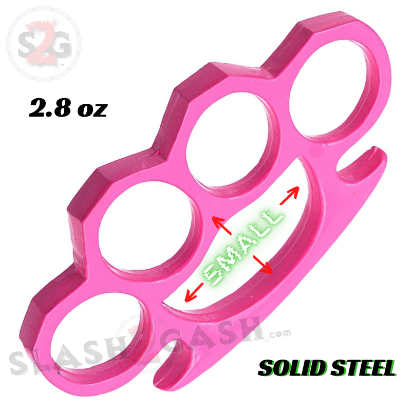 Crown Knuckles Solid Steel Open Paper Weight - 3 Sizes, asst. colors Small - Pink Belt Buckle - Tophatter Daily Deals