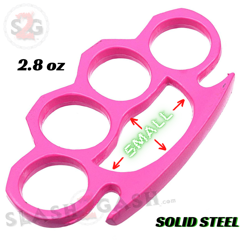 Small Crown Knuckles Solid Steel Paper Weight - Pink Belt Buckle - Tophatter Daily Deals