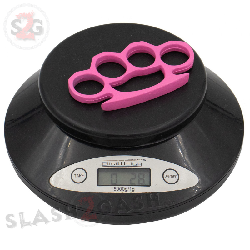 Small Crown Knuckles Solid Steel Paper Weight - Pink Belt Buckle - Tophatter Daily Deals