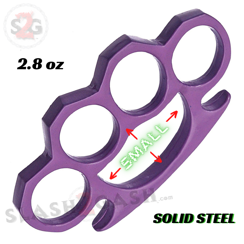 Small Crown Knuckles Solid Steel Paper Weight - Purple Small - Purple Belt Buckle - Tophatter Daily Deals