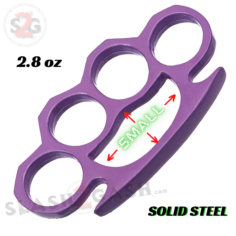 Small Crown Knuckles Solid Steel Paper Weight - Purple Belt Buckle - Tophatter Daily Deals