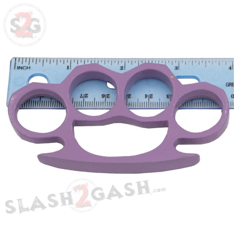 Small Crown Knuckles Solid Steel Paper Weight - Purple Belt Buckle - Tophatter Daily Deals