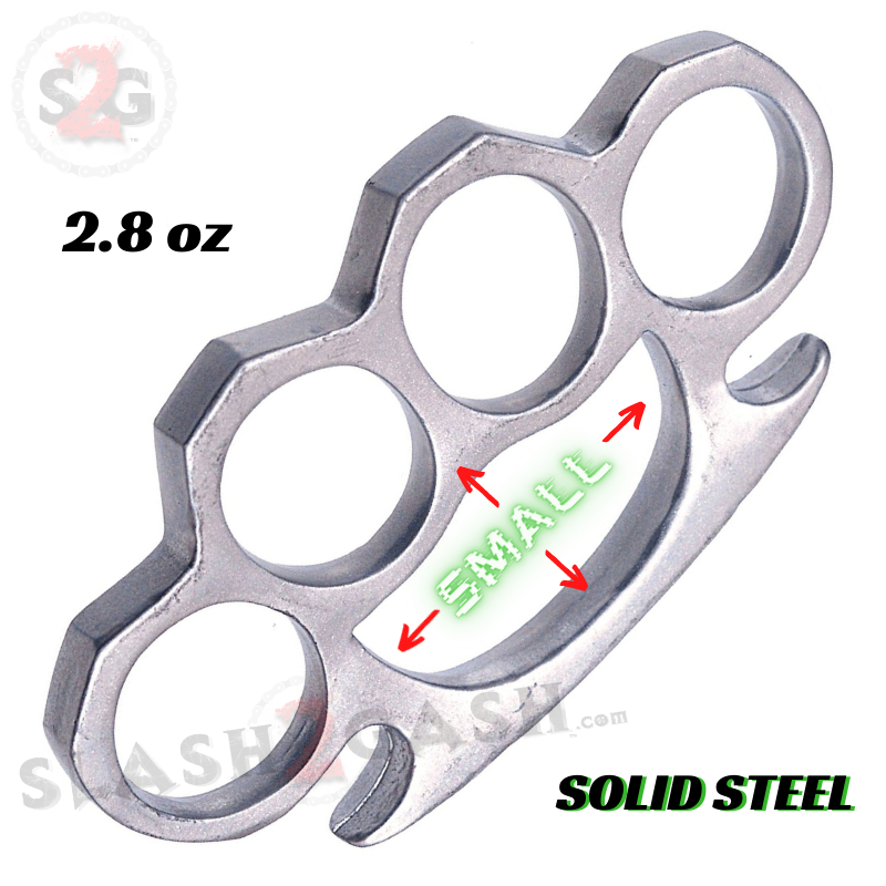 Small Crown Knuckles Solid Steel Paper Weight - Silver Small - Silver Belt Buckle - Tophatter Daily Deals