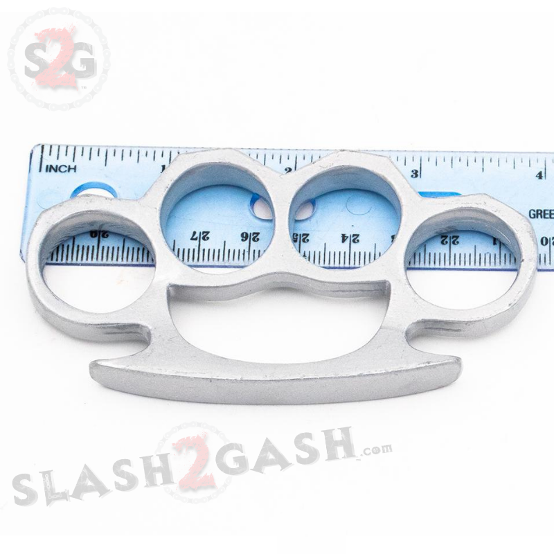 Small Crown Knuckles Solid Steel Paper Weight - Silver Belt Buckle - Tophatter Daily Deals