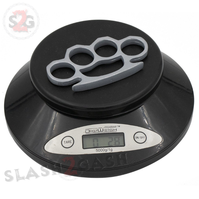 Small Crown Knuckles Solid Steel Paper Weight - Silver Belt Buckle - Tophatter Daily Deals