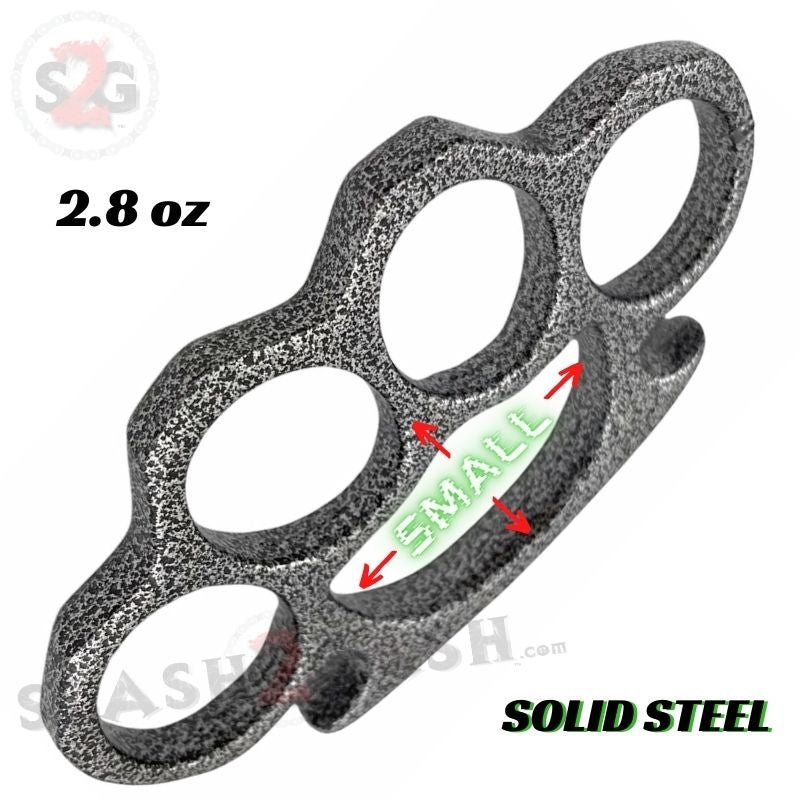 Small Crown Knuckles Solid Steel Paper Weight - Silver (Pitted) Belt Buckle - Tophatter Daily Deals