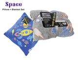 Glow in the Dark Blankets & Pillows Blanket + Pillow Set Space Set Bedding - Tophatter Daily Deals