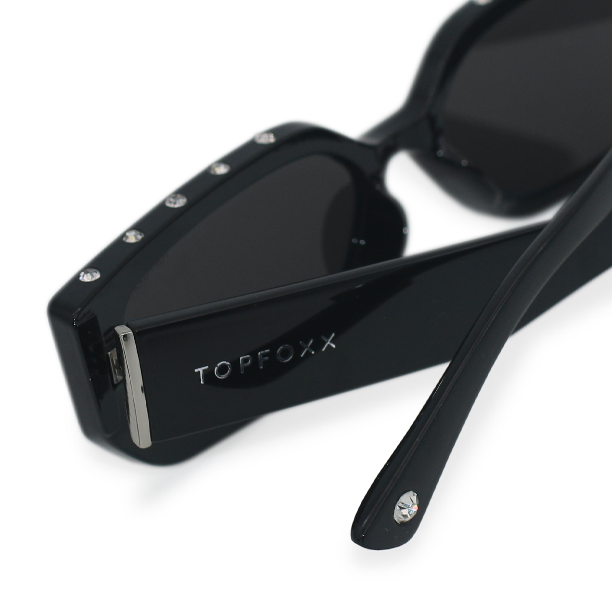 TopFoxx Sparkle In Your Eye - Women's Black Sunglasses Sunglasses - Tophatter Daily Deals