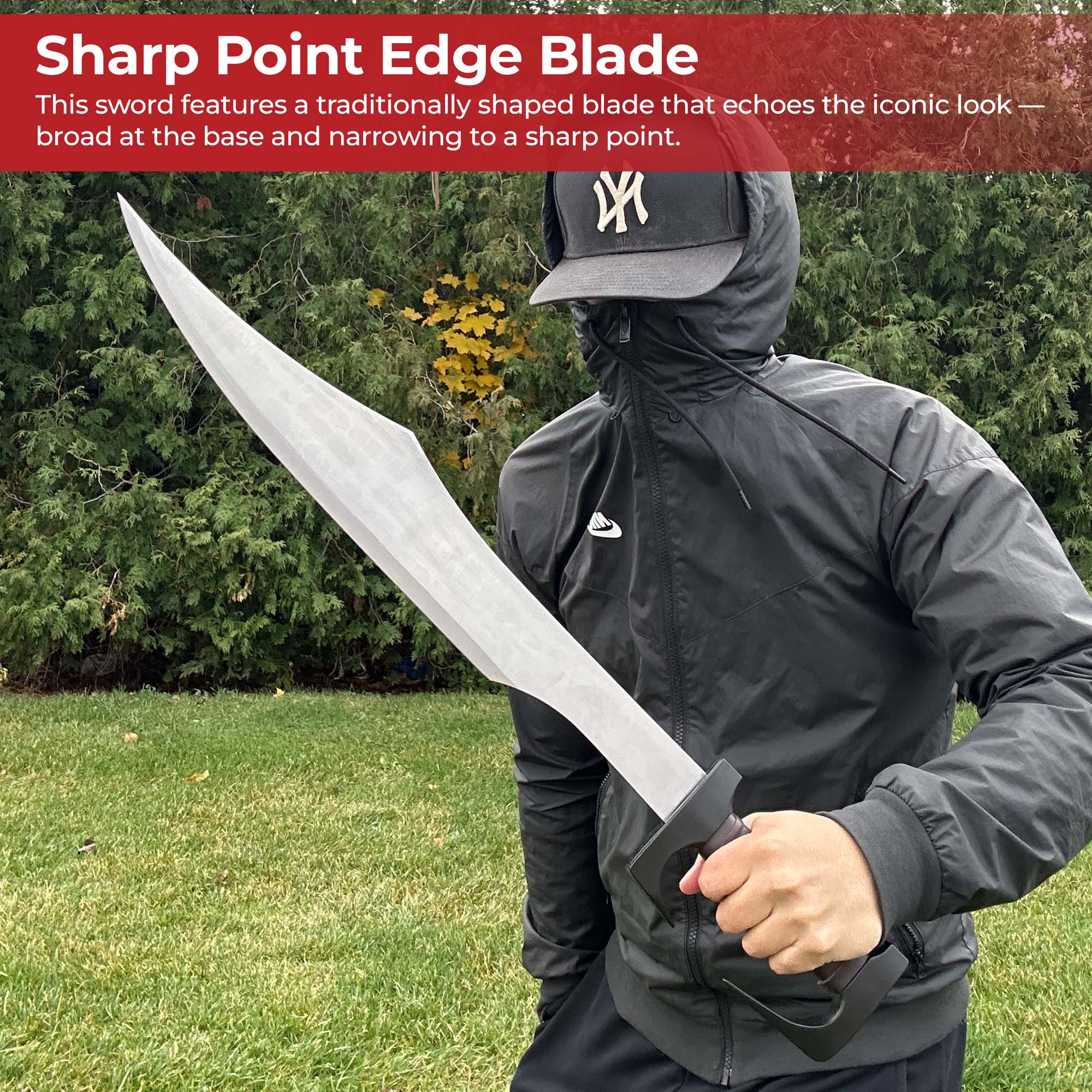 Spartan Legendary Sword with Leather Sheath and Metal Guard Swords - Tophatter Daily Deals