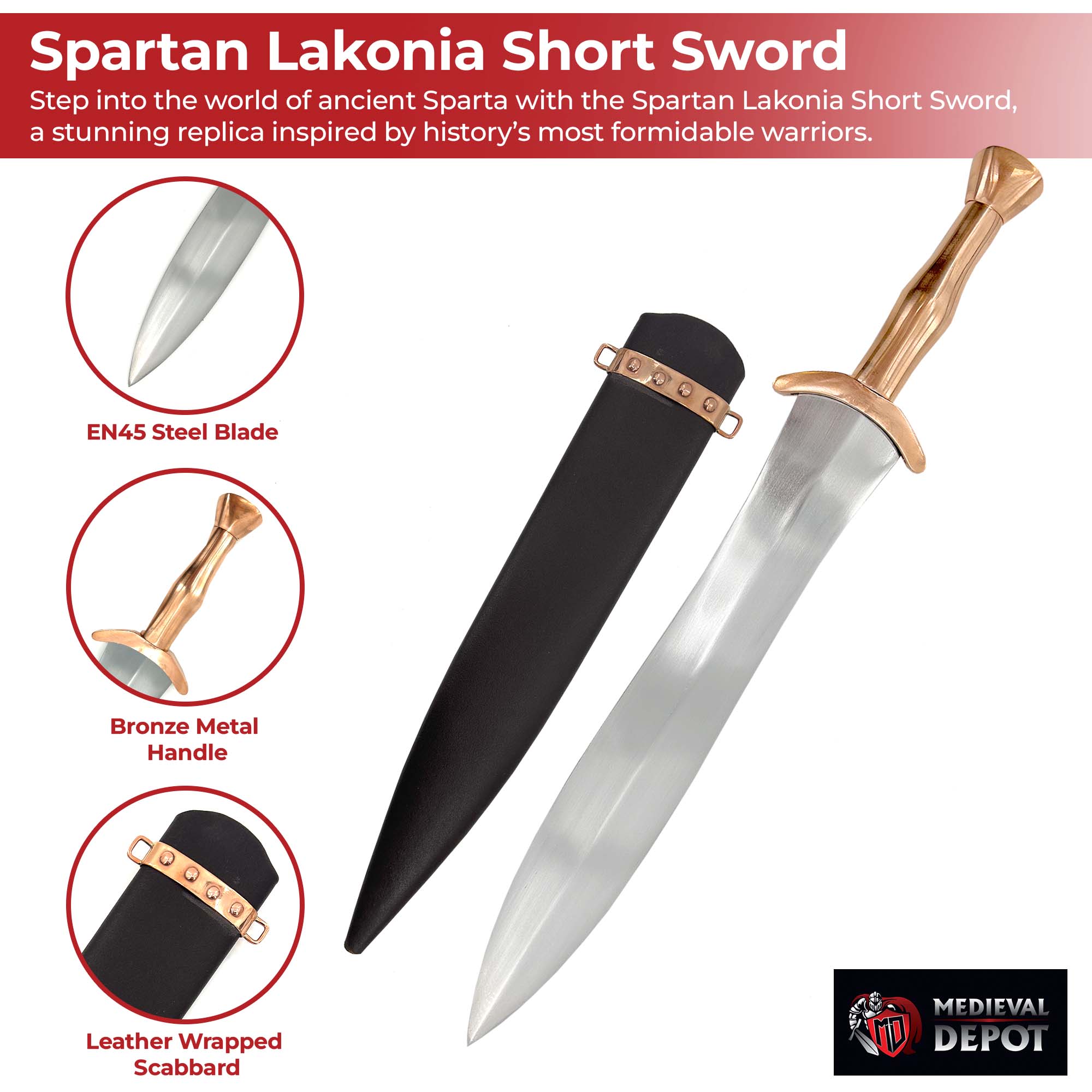 Spartan Lakonia Short Sword Swords - Tophatter Daily Deals