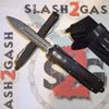 S2G Tactical Spartan D/A OTF Automatic Knife - Damascus Spear Serrated Knife-OTF - Tophatter Daily Deals