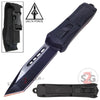 Delta Force Spartan OTF Knife D/A Automatic - Tanto Warrior Plain Tanto Plain Edge - Black Hardware Knife-OTF - Tophatter Daily Deals