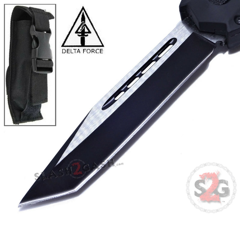 Delta Force Spartan OTF Knife D/A Switchblade - Tanto Warrior Serrated Knife-OTF - Tophatter Daily Deals