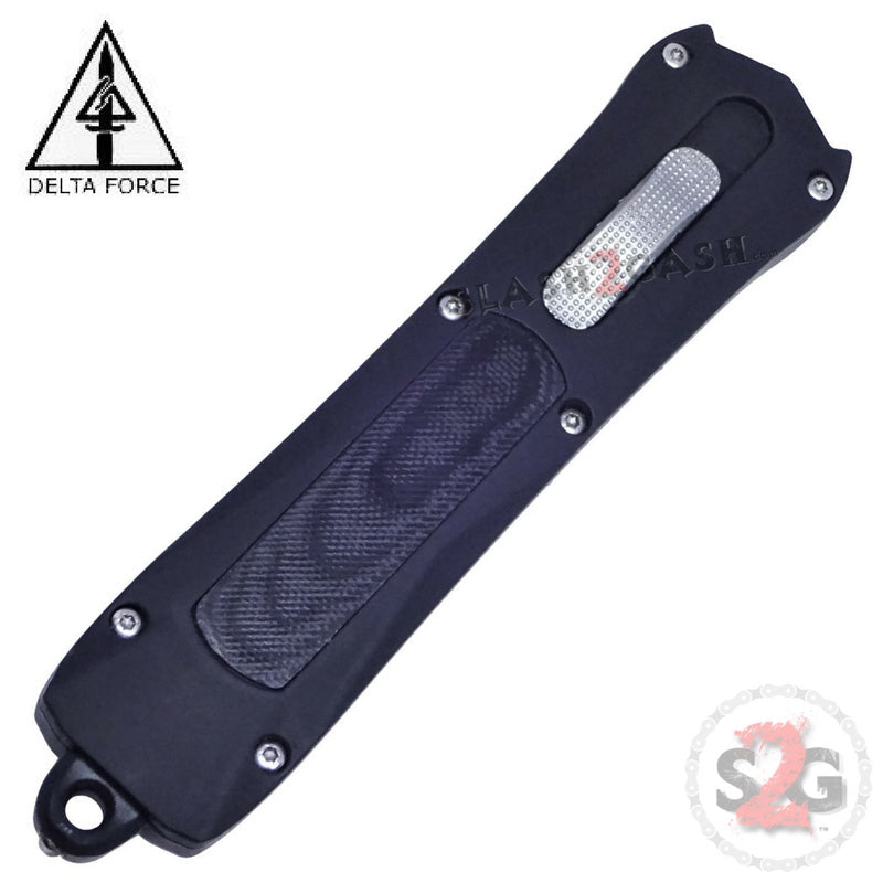 S2G Tactical Spartan D/A OTF Automatic Knife - Damascus Spear Serrated Knife-OTF - Tophatter Daily Deals