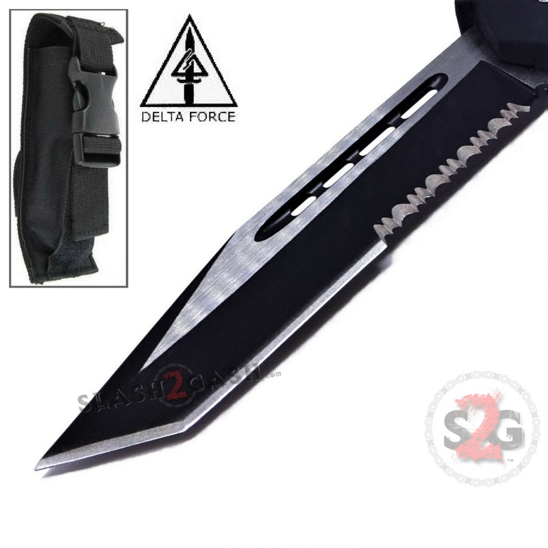 Delta Force Spartan OTF Knife D/A Switchblade - Tanto Warrior Serrated Knife-OTF - Tophatter Daily Deals