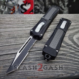 Spartan OTF Knife D/A Automatic 7" Small w/ Carbon Fiber - Tanto Ser Tanto Serrated Knife-OTF - Tophatter Daily Deals