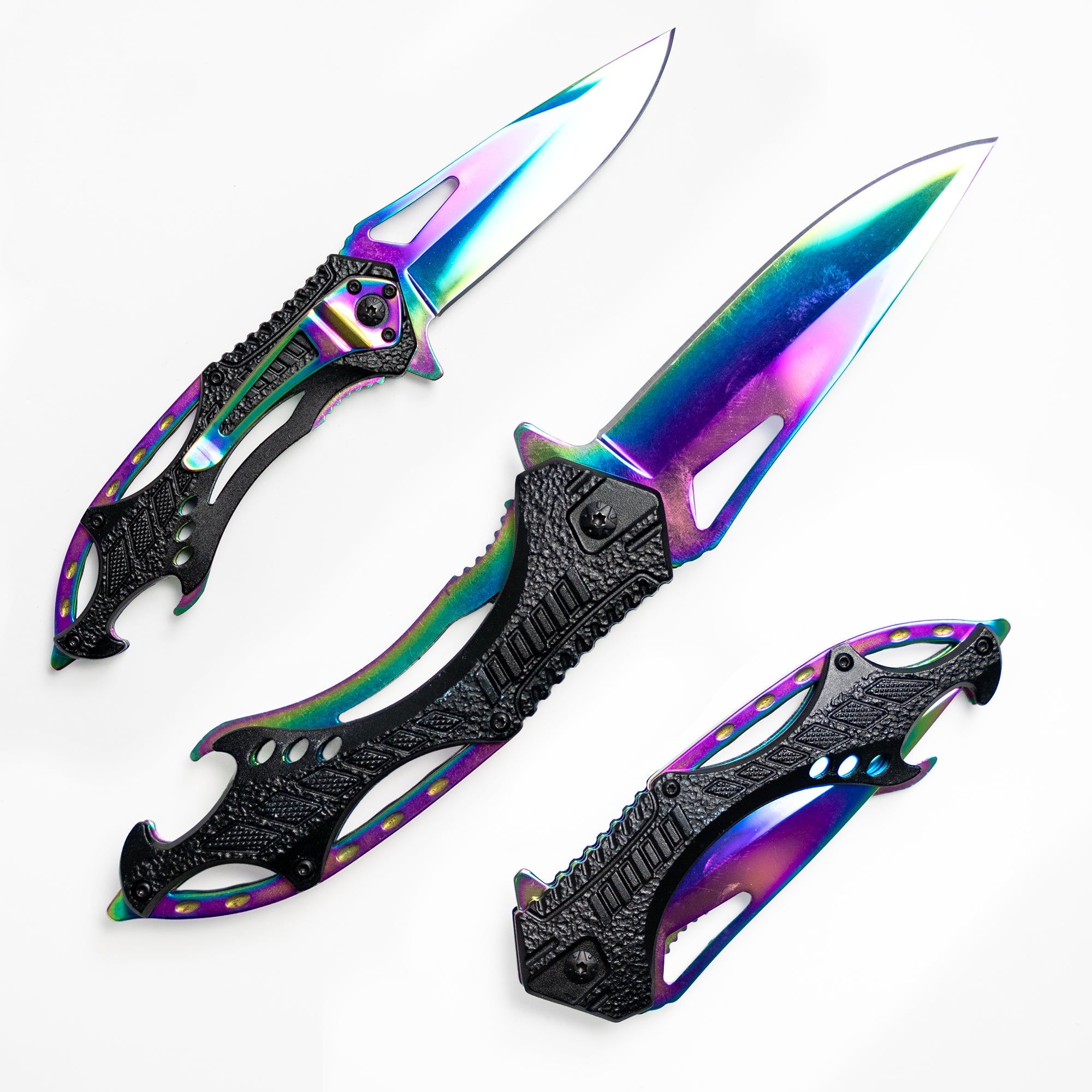 Fire and Steel - Spear Point Folding Knife Plasma Fire and Steel Exclusive - Tophatter Daily Deals