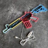 M4A4 Spider Lily Color Rifle Neon Light Wall Decor - Tophatter Daily Deals