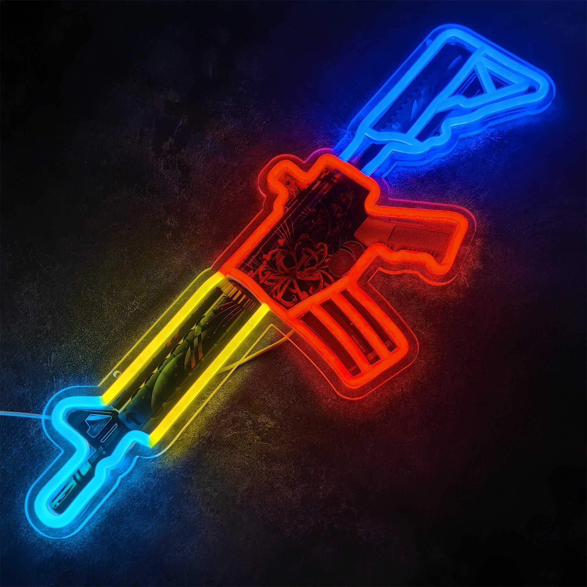 M4A4 Spider Lily Color Rifle Neon Light Wall Decor - Tophatter Daily Deals