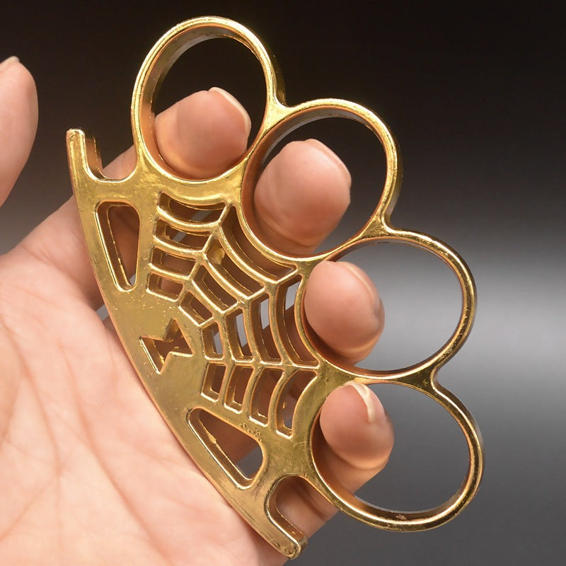 Spider Web Metal Knuckle Duster Boxing Clasp Gold - Tophatter Daily Deals