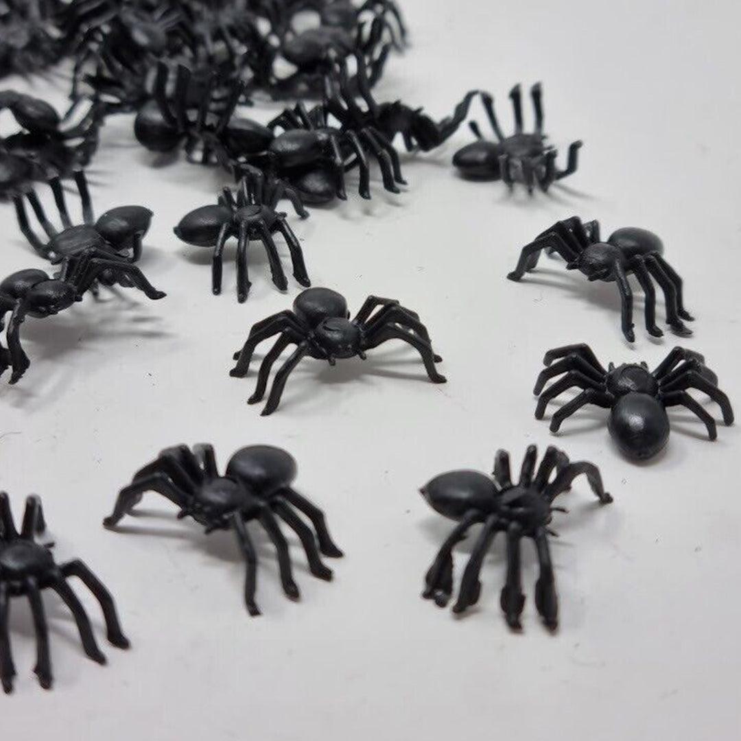 Spiders for Halloween - 70X Mini Spiders Set Creepy Crawlies Table setting Spider Halloween Decoration Festive & Franchise - Tophatter Daily Deals