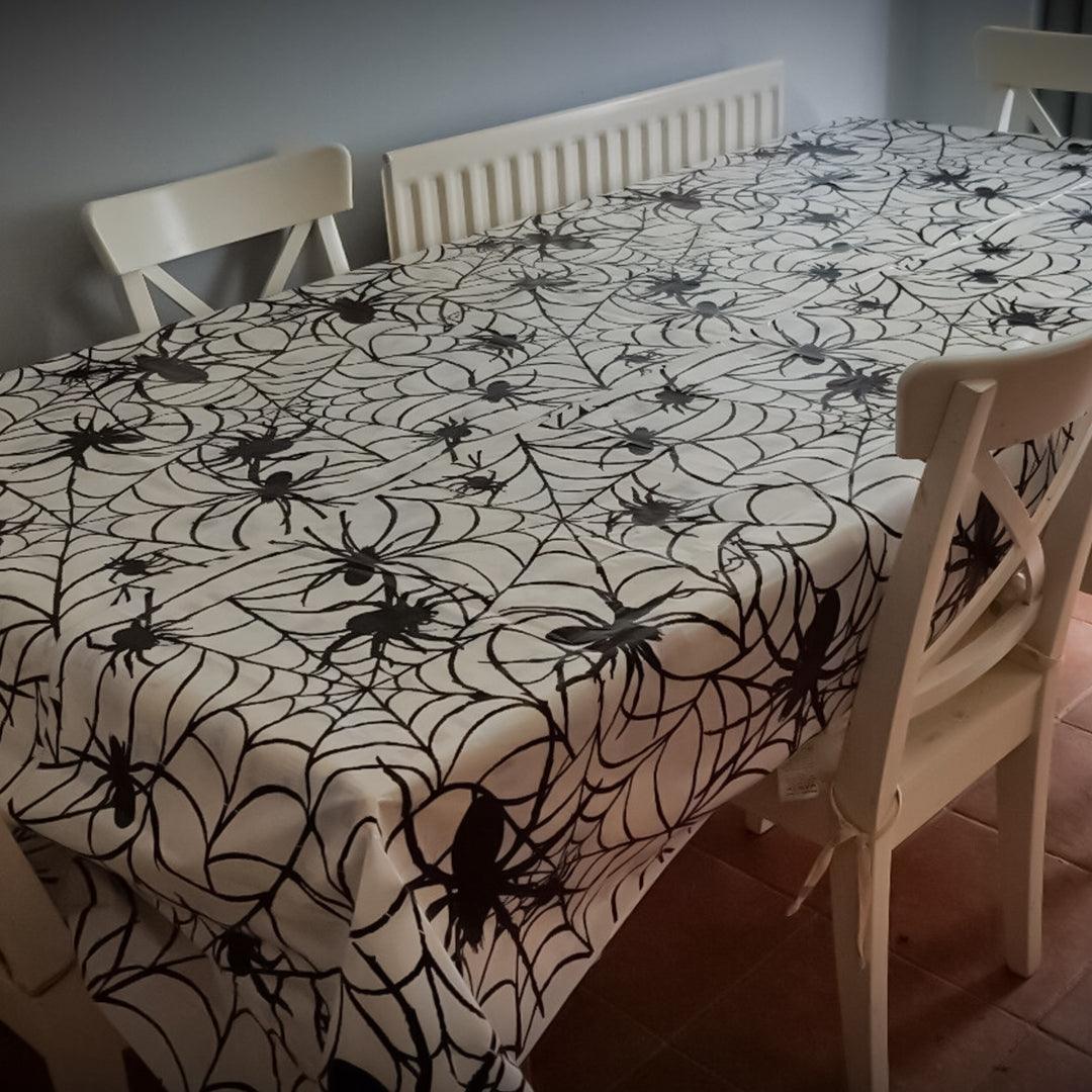 Halloween Table Cloth - Halloween Plastic Tablecloth Party Decoration Table Cover Horror Scene Apparel & Accessories - Tophatter Daily Deals
