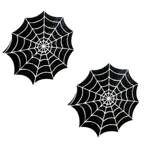 Glitter Blacklight Reactive Spider Web Pasties - Tophatter Daily Deals