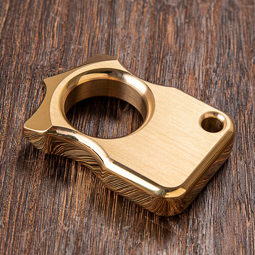 Spike Ring Self Defense Full Brass Brass Knuckles - Tophatter Daily Deals