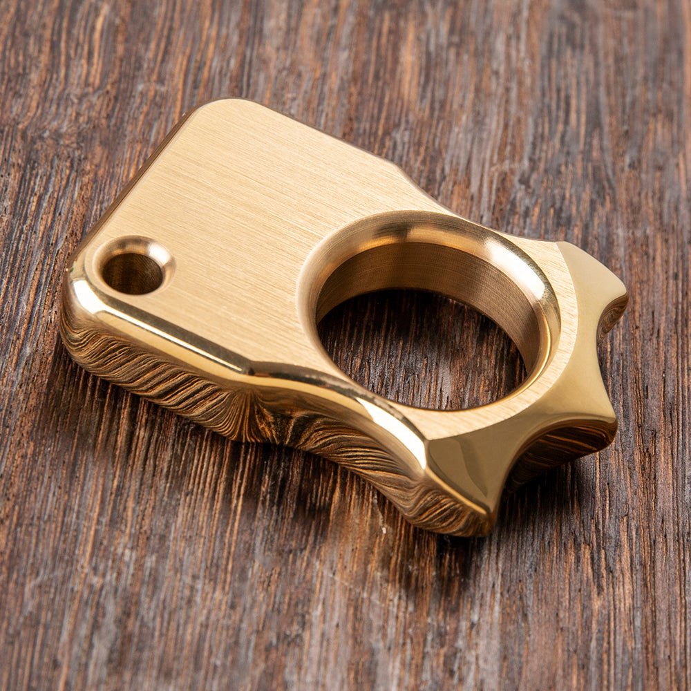 Spike Ring Self Defense Full Brass Brass Knuckles - Tophatter Daily Deals