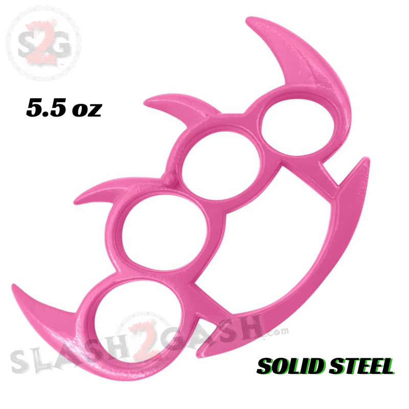 Claw Knuckles Spiked Paperweight Bladed Belt Buckle - Pink Pink Belt Buckle - Tophatter Daily Deals