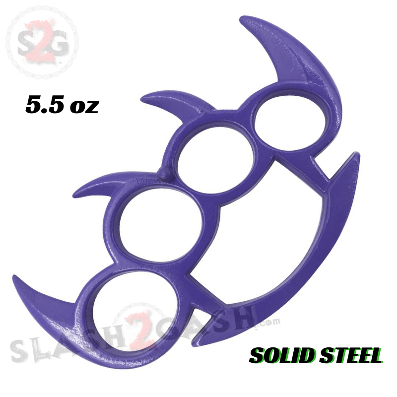 Claw Knuckles Spiked Paperweight Bladed Belt Buckle - Purple Purple Belt Buckle - Tophatter Daily Deals