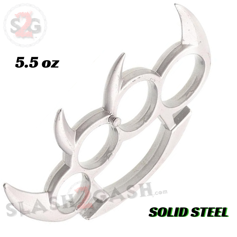 Claw Knuckles Spiked Paperweight Bladed Belt Buckle - Asst. colors Silver Belt Buckle - Tophatter Daily Deals