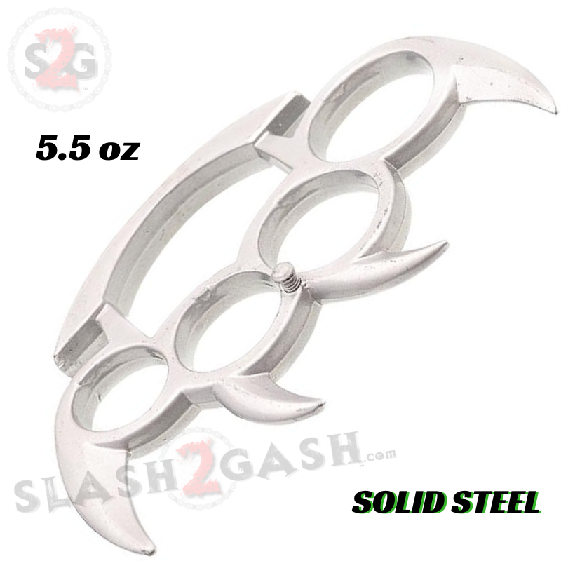 Claw Knuckles Spiked Paperweight Bladed Belt Buckle - Silver Belt Buckle - Tophatter Daily Deals