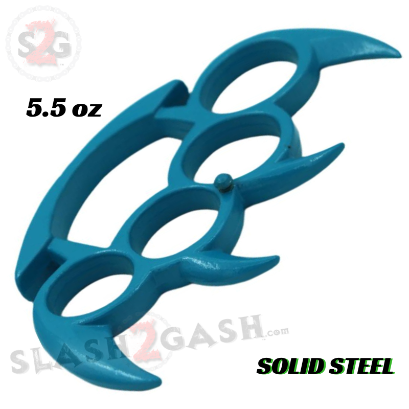 Claw Knuckles Spiked Paperweight Bladed Belt Buckle - Teal Belt Buckle - Tophatter Daily Deals