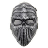 Spine Tingler Tactical Mask Airsoft Wargame Paintball Motorcycle Halloween Full Face Skull SilverBlack Face Mask - Tophatter Daily Deals