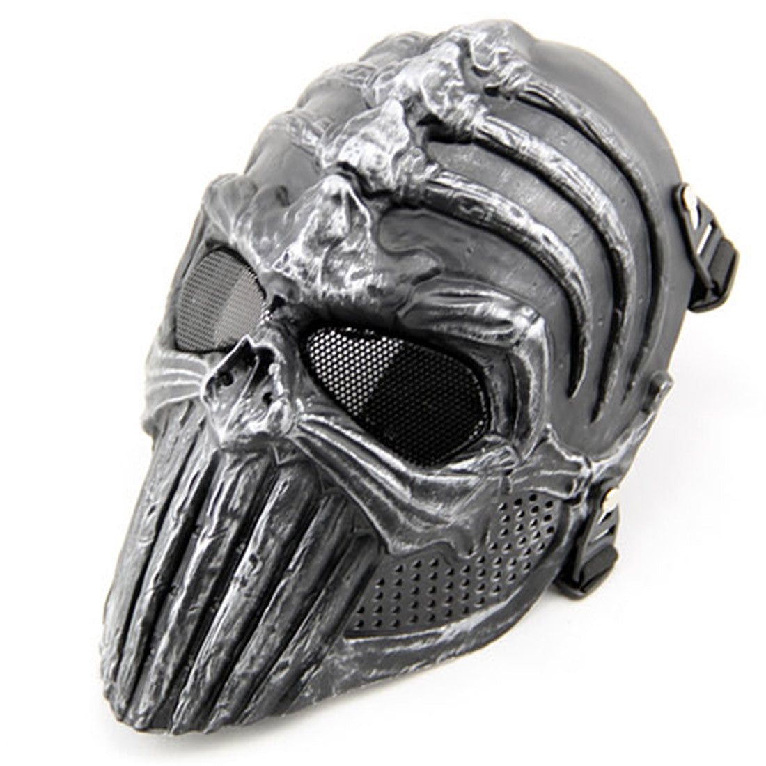 Spine Tingler Tactical Mask Airsoft Wargame Paintball Motorcycle Halloween Full Face Skull Face Mask - Tophatter Daily Deals