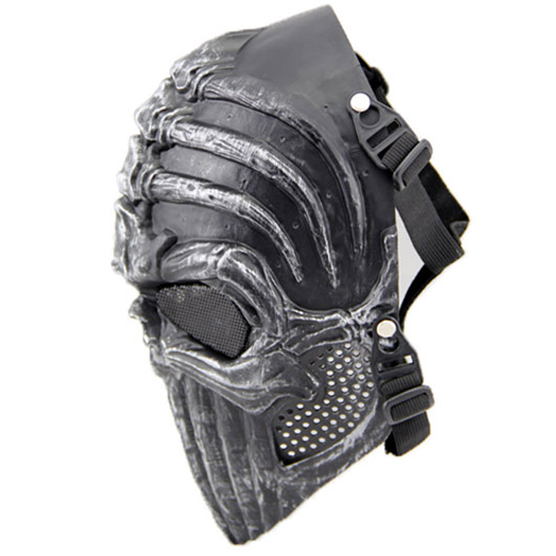 Spine Tingler Tactical Mask Airsoft Wargame Paintball Motorcycle Halloween Full Face Skull Face Mask - Tophatter Daily Deals