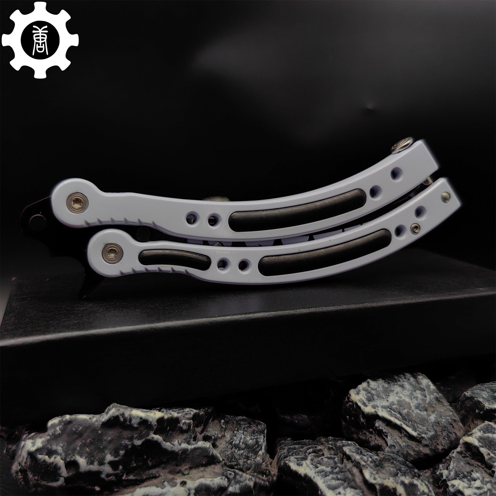 Spitfire Shark Bomber Metal Balisong Game Butterfly Knife - Tophatter Daily Deals